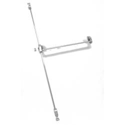 Fermeture anti-panique applique FLEXIT A, 2/3 points, barre 860, Argent