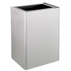Poubelle murale 14 litres, inox brossé 304