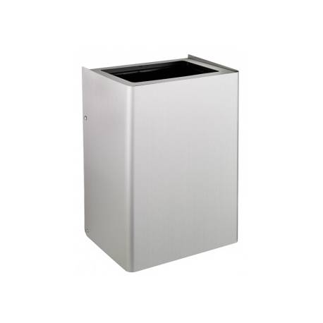 Poubelle murale 14 litres, inox brossé 304
