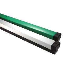 Barre d'appel Dim.875x60x65 mm - 2 contacts NO/NF  5A /12VDC - Finition argent