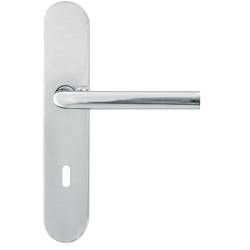 Paire de béquilles sur plaque LOGINOX L 16 mm fonction clé L, inox poli