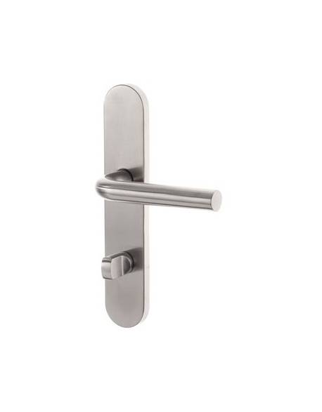Paire de béquilles sur plaque LOGINOX L 16 mm fonction WC, inox poli