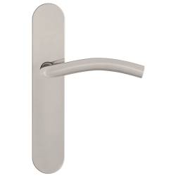 Paire de béquilles sur plaque LOGINOX C 16 mm fonction bec de cane, inox poli