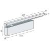 Ferme-porte EXS 510, tout inox, force 1-4