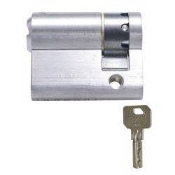 Demi-cylindre européen EXS 2000 30x10 nickelé mat 3 clés