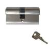 Cylindre européen EXS 1000 2 entrées 30x30 nickelé mat 3 clés