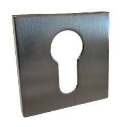 Paire de rosaces carrées clé I (CC6), graphite mat