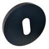 Paire de rosaces clé L  D:53 mm série Project, finition galvanisé noir mat 19G