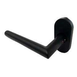 Paire de béq. sur rosaces ovales, modèle L90°16 mm Project 05. noir mat 19G