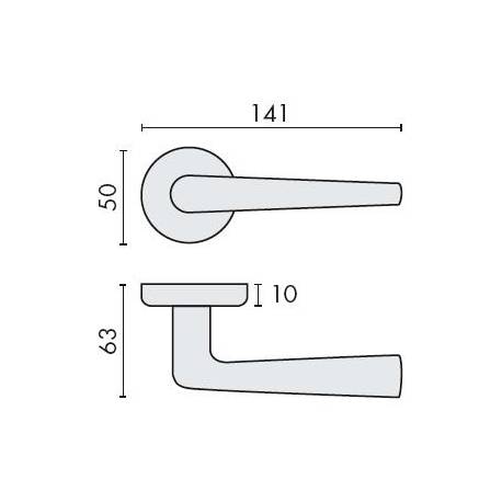 Paire de béquilles ROBOTRE HD sur rosace ronde renforcée, chromé mat