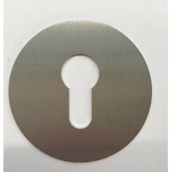 Rosace clé I D64x1,5mm adhésive inox brossé 304L