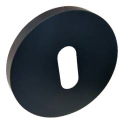 Paire de rosaces clé L D:53 mm série Project, finition epoxy noir mat
