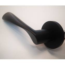 Paire de béq. sur rosaces rondes à visser, Project 12,epoxy noir mat