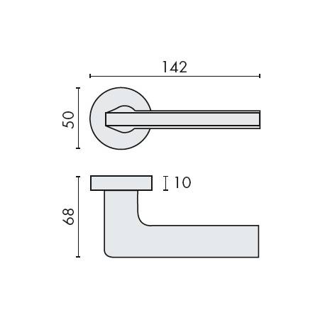 Paire de béquilles GIRA sur rosace ronde, chromé