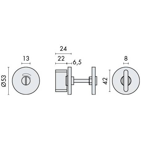Pr de ros.condamnation - décondamnation avec voyant série project epoxy noir