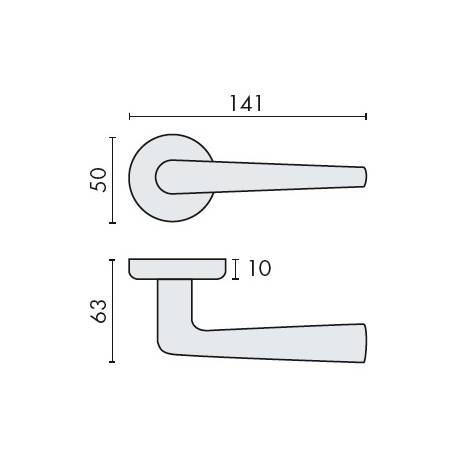 Paire de béquilles ROBOTRE sur rosace ronde, laiton poli