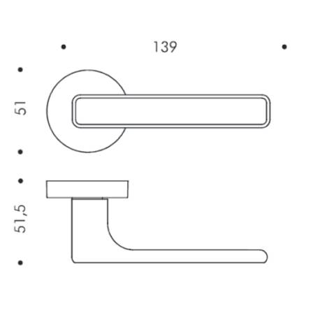 Paire de béquille MOOD DUE sur rosace ronde C08 Orange sunset