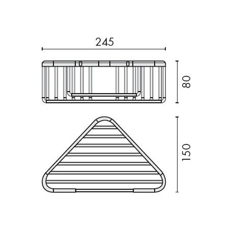 Panier d'angle, chromé, BASIC