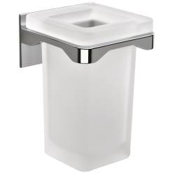 Porte-verre mural, chromé/verre, FOREVER