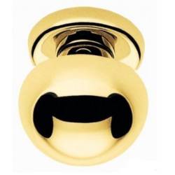 Bouton fixe ROBOT 55, Ø 70 mm sur rosace ronde, laiton poli