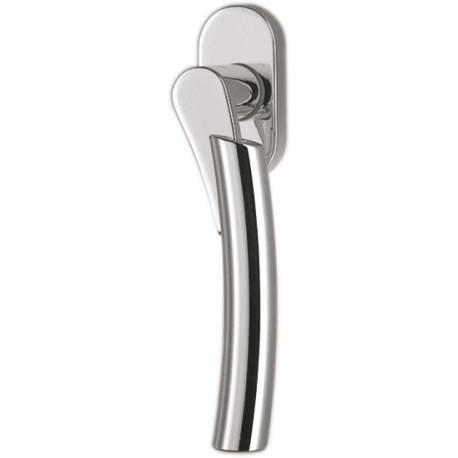 Béquille de fenêtre MIXA sur rosace ovale, chromé/chromé mat